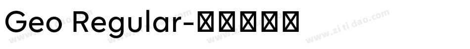 Geo Regular字体转换
